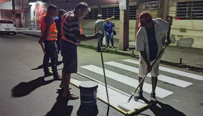 Prefeitura inicia pintura da nova sinalização das principais vias de Limoeiro
