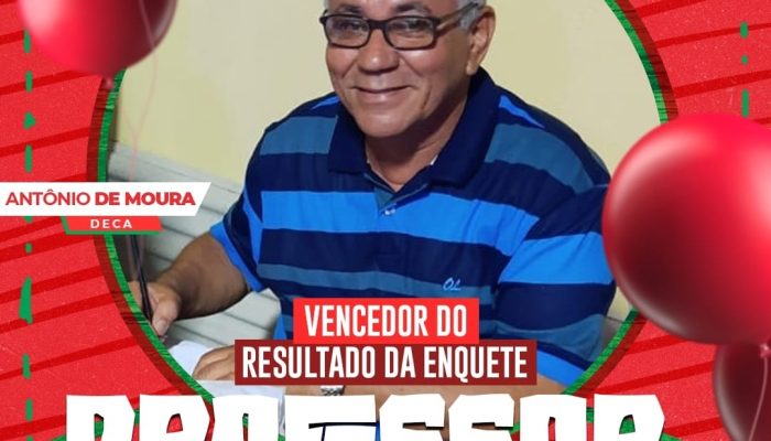 José Antônio de Moura é o vencedor da Enquete Professor Memorável 2023